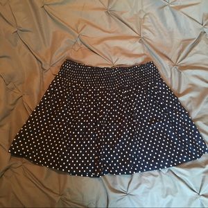 Maurices navy/white polka dot skirt XL